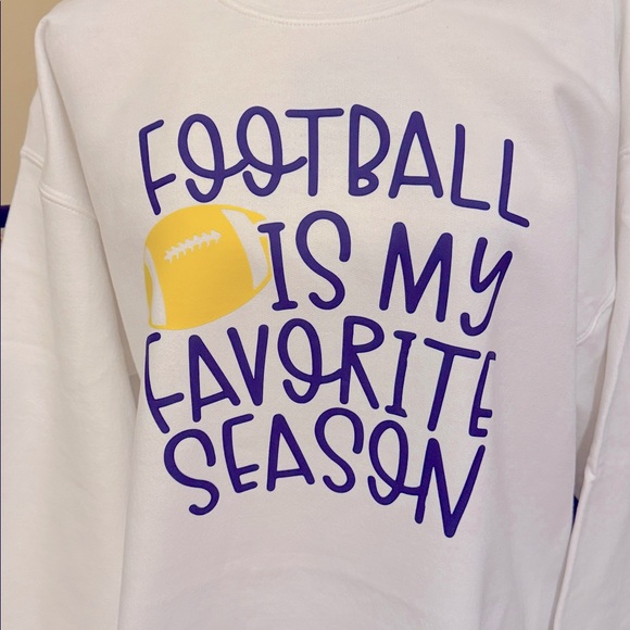 Custom Made “Football is my Favorite Season” Crewneck Sweatshirt - Picture 5 of 5